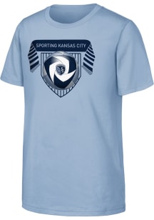 Sporting Kansas City Youth Light Blue Scarf N Ball Short Sleeve T-Shirt
