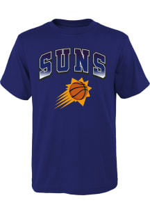 Phoenix Suns Youth Purple Fade Arc Short Sleeve T-Shirt