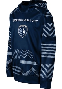 Sporting Kansas City Youth Navy Blue Superbly Played Long Sleeve Hoodie