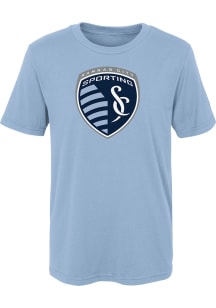 Sporting Kansas City Boys Light Blue Primary Logo Short Sleeve T-Shirt