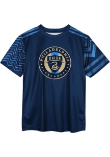 Philadelphia Union Boys Navy Blue Winning Tackle Short Sleeve T-Shirt
