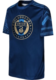 Philadelphia Union Youth Navy Blue Winning Tackle Short Sleeve T-Shirt