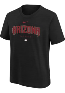 Nike Arizona Diamondbacks Youth Black Dri Fit Early Short Sleeve T-Shirt