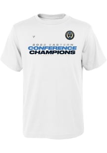 Philadelphia Union Youth White 2022 Conference Champs Short Sleeve T-Shirt
