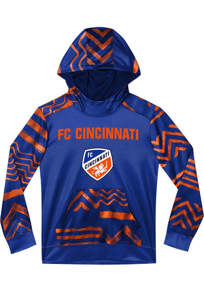 FC Cincinnati Boys Blue Superbly Played Long Sleeve Hooded Sweatshirt