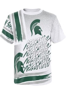 Michigan State Spartans Youth White Game Time Short Sleeve T-Shirt