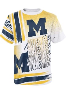 Michigan Wolverines Youth White Game Time Short Sleeve T-Shirt