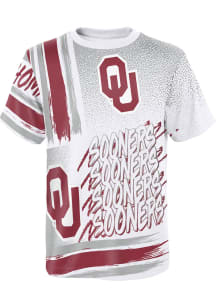 Oklahoma Sooners Youth White Game Time Short Sleeve T-Shirt