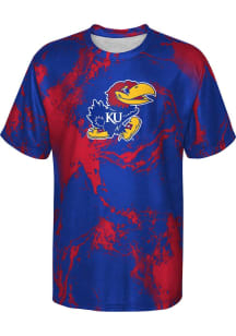 Kansas Jayhawks Youth Blue In The Mix Short Sleeve T-Shirt