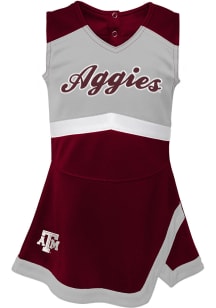 Texas A&amp;M Aggies Girls Maroon Cheer Captain Cheer Dress Set