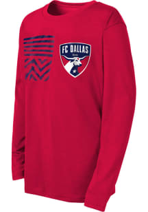 FC Dallas Youth Red Overhead Kick Long Sleeve T-Shirt