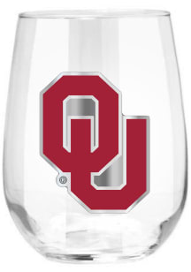 Oklahoma Sooners 15oz Emblem Stemless Wine Glass