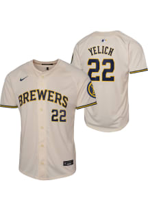 Christian Yelich  Nike Milwaukee Brewers Youth White Home Limited Jersey