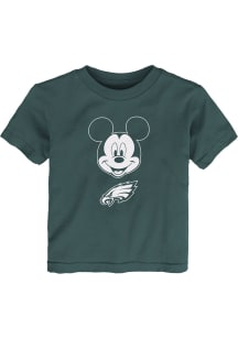 Philadelphia Eagles Toddler Teal Mickey Head Short Sleeve T-Shirt