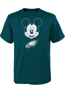 Philadelphia Eagles Boys Teal Mickey Head Short Sleeve T-Shirt