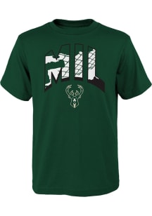 Milwaukee Bucks Youth Green Street Legends Short Sleeve T-Shirt