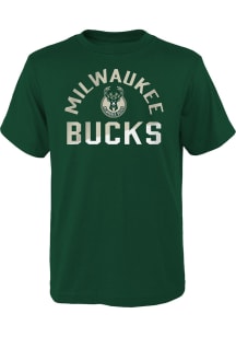 Milwaukee Bucks Youth Green Halftime Short Sleeve T-Shirt