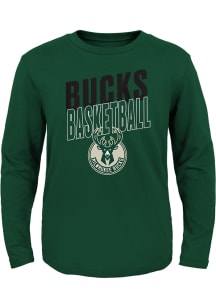Milwaukee Bucks Youth Green Showtime Long Sleeve T-Shirt