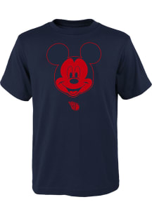 Cleveland Guardians Toddler Navy Blue Mickey Head Short Sleeve T-Shirt