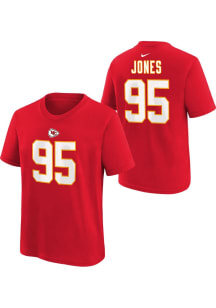 Chris Jones Kansas City Chiefs Youth Red Nike Fuse NN Player Tee