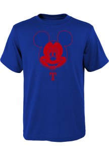 Texas Rangers Toddler Blue Mickey Head Short Sleeve T-Shirt