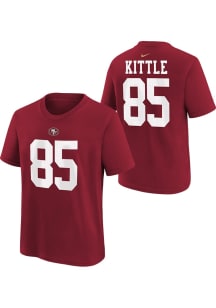 George Kittle San Francisco 49ers Youth Red Nike Fuse NN Player Tee