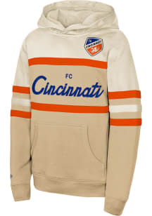 Mitchell and Ness FC Cincinnati Youth White Head Coach Long Sleeve Hoodie