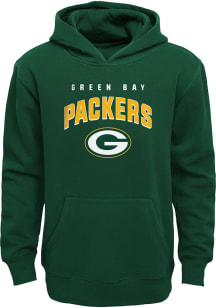 Green Bay Packers Boys Green Stadium Classic Long Sleeve Hooded Sweatshirt