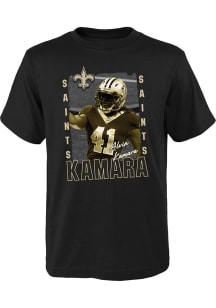 Alvin Kamara  Outer Stuff New Orleans Saints Youth Black Play Action Short Sleeve T-Shirt