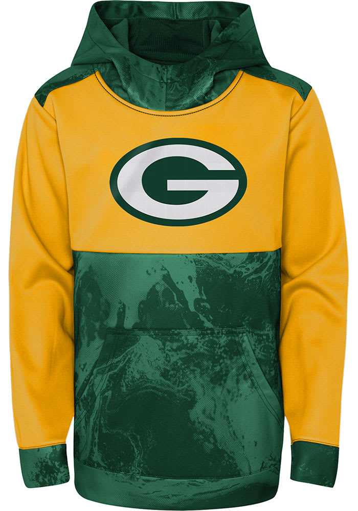 Men's Green Bay Packers Nike Green Fan Gear Primary Logo Therma Performance  Pullover Hoodie
