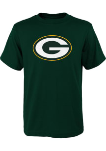 Green Bay Packers Youth Green Primary Logo Short Sleeve T-Shirt