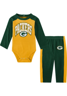 Green Bay Packers Infant Green Rookie Of The Year Set Top and Bottom