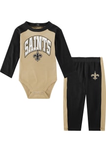 New Orleans Saints Baby Black Rookie Of The Year Long Sleeve One Piece