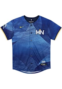 Nike Minnesota Boys Blue City Connect Limited Blank Baseball Jersey