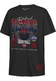 Mitchell and Ness Detroit Pistons Youth Black B-Ball Short Sleeve T-Shirt