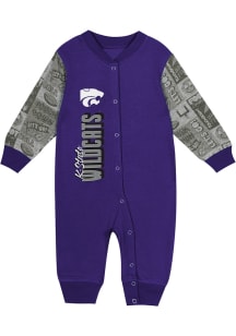 Baby Purple K-State Wildcats Play Book Long Sleeve One Piece