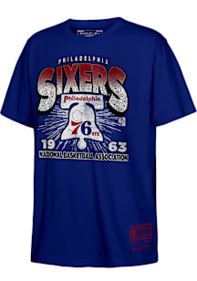 Mitchell and Ness Philadelphia 76ers Youth Blue Hoopster Short Sleeve T-Shirt