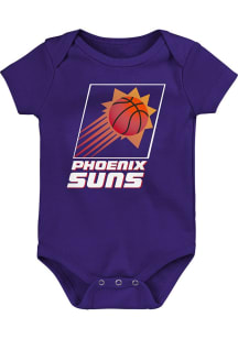 Mitchell and Ness Phoenix Suns Baby Purple Retro Logo Short Sleeve One Piece