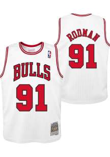 Dennis Rodman  Mitchell and Ness Chicago Bulls Youth Swingman Home White Basketball Jersey