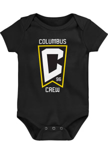 Columbus Crew Baby Black Primary Logo Short Sleeve One Piece