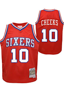 Maurice Cheeks  Mitchell and Ness Philadelphia 76ers Youth Swingman Road Red Basketball Jersey
