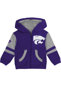 Baby Purple K-State Wildcats Stadium Long Sleeve Full Zip Sweatshirt