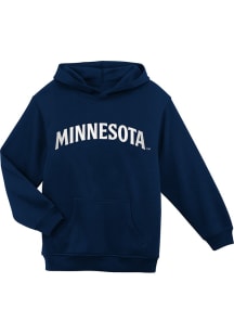 Minnesota Twins Boys Navy Blue Wordmark Long Sleeve Hooded Sweatshirt