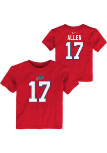Josh Allen Buffalo Bills Toddler Red Nike Fuse NN Short Sleeve Player T Shirt