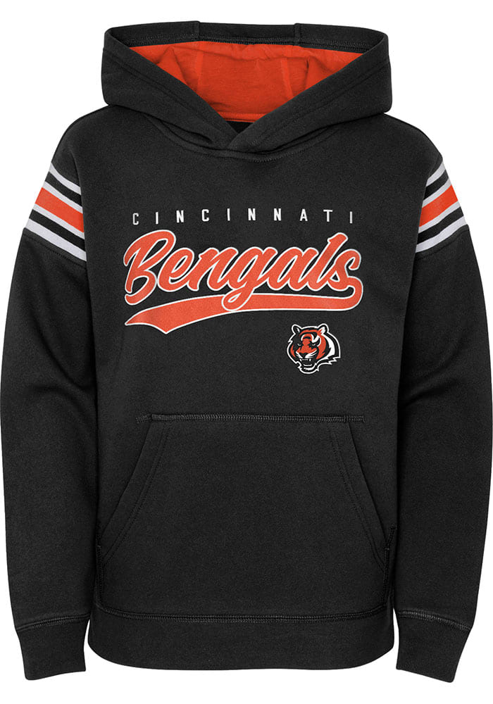 Cincinnati Bengals Youth Black Hall of Fame Long Sleeve Hoodie