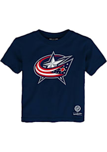 Mitchell and Ness Columbus Blue Jackets Toddler Navy Blue Primary Logo Short Sleeve T-Shirt