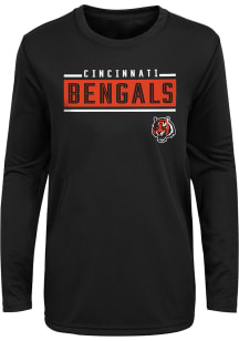 Cincinnati Bengals Boys Black Amped Up Long Sleeve T-Shirt