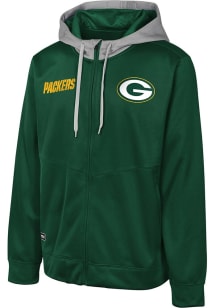 Green Bay Packers Mens Green Replay Long Sleeve Zip