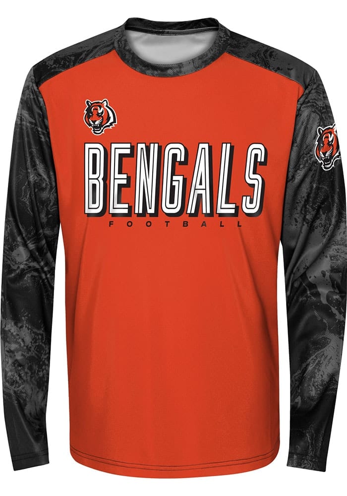 Youth Orange Cincinnati Bengals Logo Long Sleeve T-Shirt