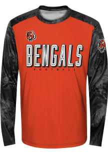 Cincinnati Bengals Youth Orange Cover 2 Long Sleeve T-Shirt